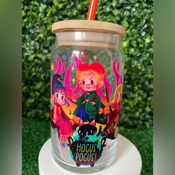 Other - Halloween glass can cup